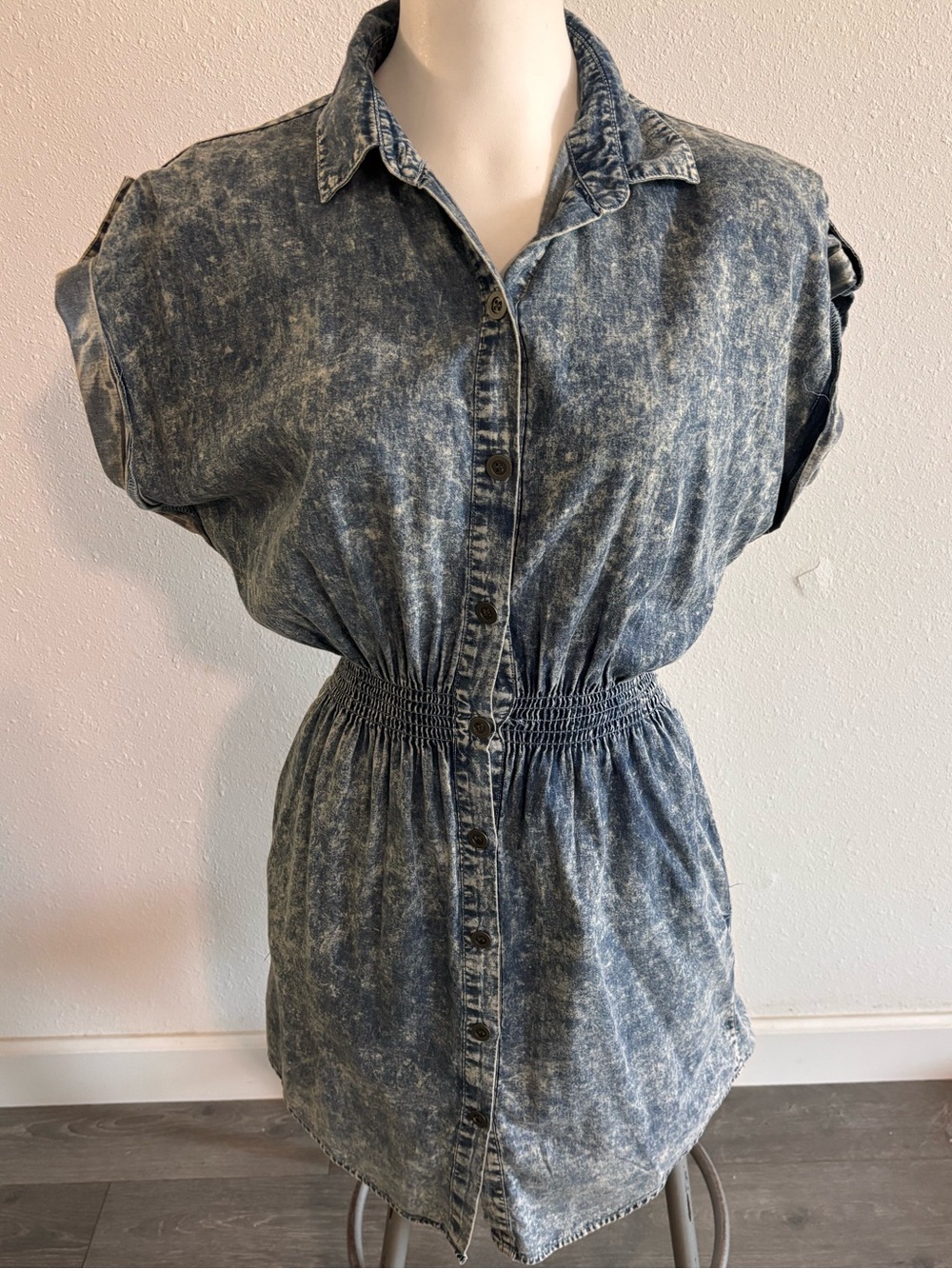 Poetry Acid-Wash Soft Denim Dress